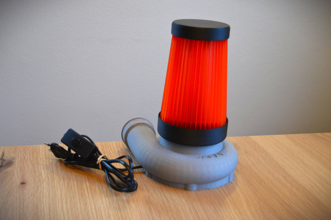 Laderlampe mit farbigen Luftfilter